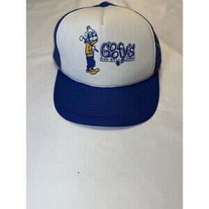 Vintage Disney Goofys Odd Ball Golf Open Trucker Hat Blue Adjustable One Size